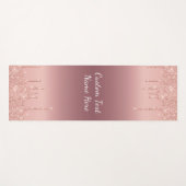Rose Gold Glitzer Benutzerdefinierter Textname Yog Yogamatte (Vorderseite (Horizontal))