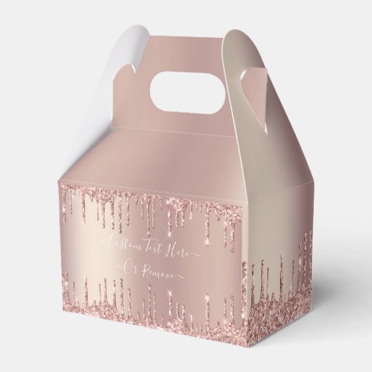 Rose Gold Glitzer Benutzerdefiniertes Geschenk ode Geschenkschachtel (Vorderseite)
