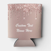 Rose Gold Glitzer Benutzerdefiniertes Party kann a Dosenkühler (Vorderseite)