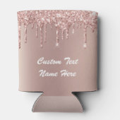 Rose Gold Glitzer Benutzerdefiniertes Party kann a Dosenkühler (Rückseite)