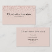 Rose Gold Glitzer Berufliche Visitenkarte (Vorne/Hinten)