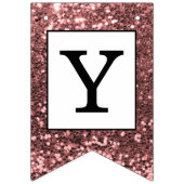 Rose Gold Glitzer Bindung an das Foto des Knotens Wimpelkette (Dritte Fahne)