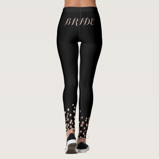 Rose Gold Glitzer Black Leggings (Rückseite)