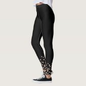 Rose Gold Glitzer Black Leggings (Links)