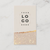 Rose Gold Glitzer & Black Modern Geschenkgutschein Visitenkarte (Vorderseite)