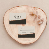 Rose Gold Glitzer & Black Modern Geschenkgutschein Visitenkarte