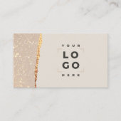 Rose Gold Glitzer & Black Modern Geschenkgutschein Visitenkarte (Vorderseite)