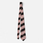 Rose Gold Glitzer Black Neck Tie Krawatte (Rückseite)