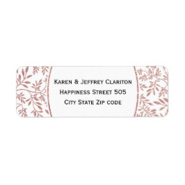 Rose Gold Glitzer Blätter Muster, Rahmen Hochzeit