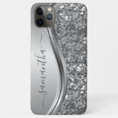 Rose Gold Glitzer Blenden Handgeschriebener Name b Case-Mate iPhone Hülle (Rückseite)