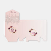 Rose Gold Glitzer Blumengeburt Geschenkschachtel (Ungefaltet)