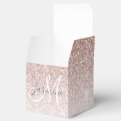 Rose Gold Glitzer Blush Initial Brautparty Geschenkschachtel (Geöffnet)