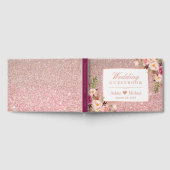 Rose Gold Glitzer Blush Pink Blumenzehen Gästebuch (Voll)