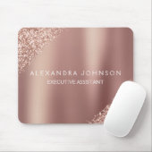 Rose Gold Glitzer | Blush Pink Sparkone Glitzer Mousepad (Mit Mouse)