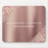 Rose Gold Glitzer | Blush Pink Sparkone Glitzer Mousepad (Vorne)