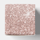 Rose Gold Glitzer Blush Pink Sparkone Monogramm Geschenkschachtel (Oben)