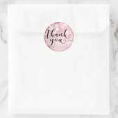Rose Gold Glitzer Bokeh & Typografie Danke 3 Runder Aufkleber (Tasche)