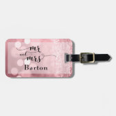 Rose Gold Glitzer Bokeh und Typografie Gepäckanhänger (Vorderseite horizontal)
