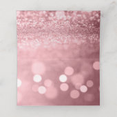 Rose Gold Glitzer Bokeh und Typografie Platzkarte (Innenseite Aufgefaltet)
