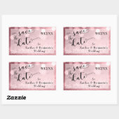 Rose Gold Glitzer Bokeh und Typografie Rechteckiger Aufkleber (Blatt)