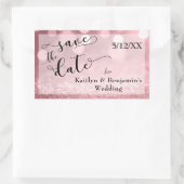 Rose Gold Glitzer Bokeh und Typografie Rechteckiger Aufkleber (Tasche)