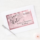 Rose Gold Glitzer Bokeh und Typografie Rechteckiger Aufkleber (Umschlag)