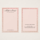 Rose Gold Glitzer Border Curring Ohrring Display (Vorne & Hinten)