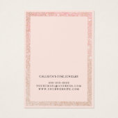 Rose Gold Glitzer Border Curring Ohrring Display (Rückseite)