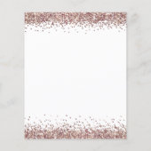 Rose Gold Glitzer Border Verlobung Einladung (Rückseite)