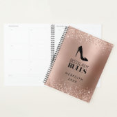 Rose Gold Glitzer Boss Lady Stiletto Logo Planer (Anzeige)