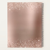 Rose Gold Glitzer Boss Lady Stiletto Logo Planer (Rückseite)