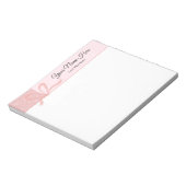 Rose Gold Glitzer Bow Custom Note Pad Notizblock (Rotiert)