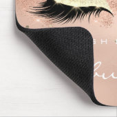 Rose Gold Glitzer Branding Beauty Studio Lashes Mousepad (Ecke)