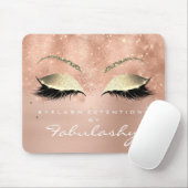 Rose Gold Glitzer Branding Beauty Studio Lashes Mousepad (Mit Mouse)