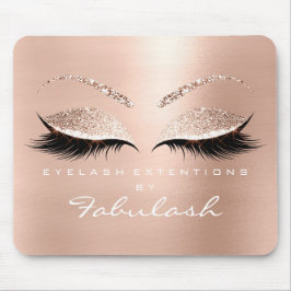 Rose Gold Glitzer Branding Schönheit Lashes Augen Mousepad