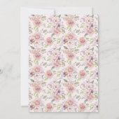 Rose Gold Glitzer Brautdusche Einladung (Rückseite)