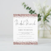 Rose Gold Glitzer Brautparty Brunch (Stehend Vorderseite)