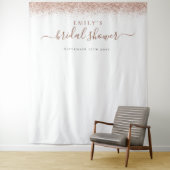 Rose Gold Glitzer Brautparty Foto Hintergrund Wandteppich (Beispiel)