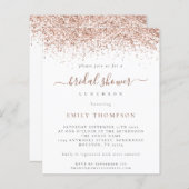 Rose Gold Glitzer Brautparty Mittagessen (Vorne/Hinten)