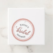 Rose Gold Glitzer Brautparty Runde Vielen Dank Geschenkanhänger (Beispiel)