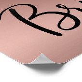 Rose Gold Glitzer Brautparty Willkommen Poster (Ecke)