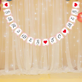 Rose Gold Glitzer Brautparty Wimpelkette