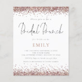Rose Gold Glitzer Bridal Brunch Einladung (Vorderseite)