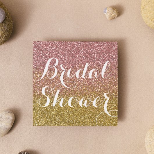 Rose Gold Glitzer Bridal Dusche Einladungen