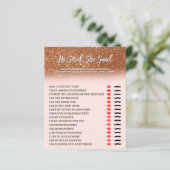 Rose Gold Glitzer Bridal sagte, sie sagte, Spiel (Stehend Vorderseite)