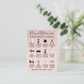 Rose Gold Glitzer Brows Aftercare-Symbol Visitenkarte (Stehend Vorderseite)