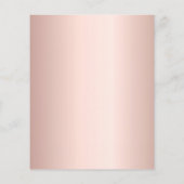 Rose Gold Glitzer Budget Hochzeitseinladung (Rückseite)