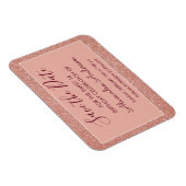 Rose Gold Glitzer Burgundy Sweet 16 Save the Date Magnet (Rechte Seite)