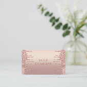 Rose Gold Glitzer Business Card Design Ihre eigene Visitenkarte (Stehend Vorderseite)