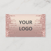 Rose Gold Glitzer Business Card Design Ihre eigene Visitenkarte (Vorderseite)